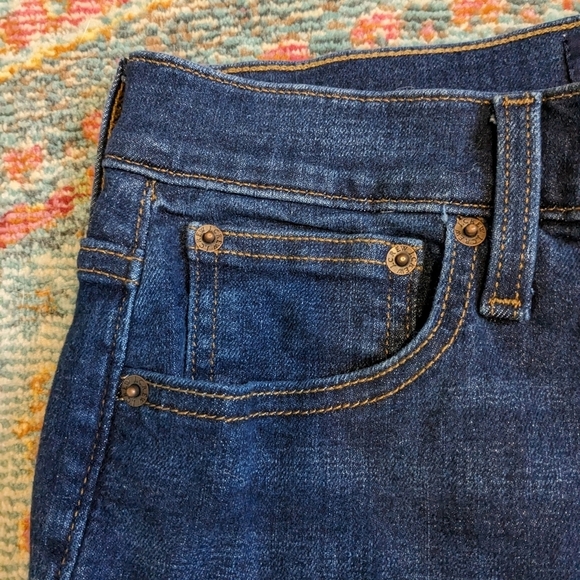 J. Crew 10" High Rise Skinny Button Fly Dark Wash Jean Size 27 - Picture 4 of 11